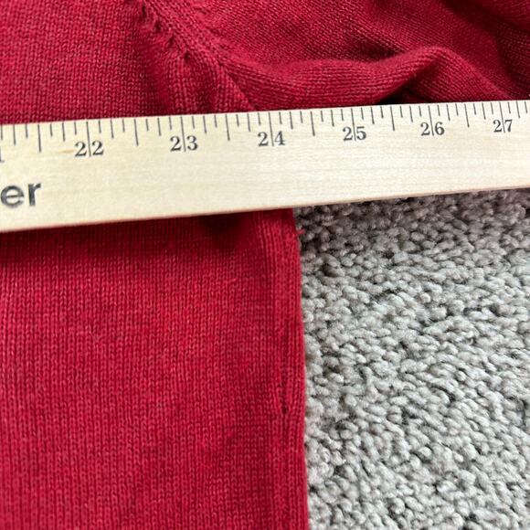 Fynch Hatton Sweater Mens XXL 2XL Red Supersoft Cotton V Neck Casual Pullover - Picture 10 of 11